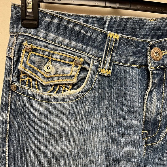 Vintage True Religion Men’s 34 Straight Joey Super T Big T Jeans Made In USA - Picture 7 of 7